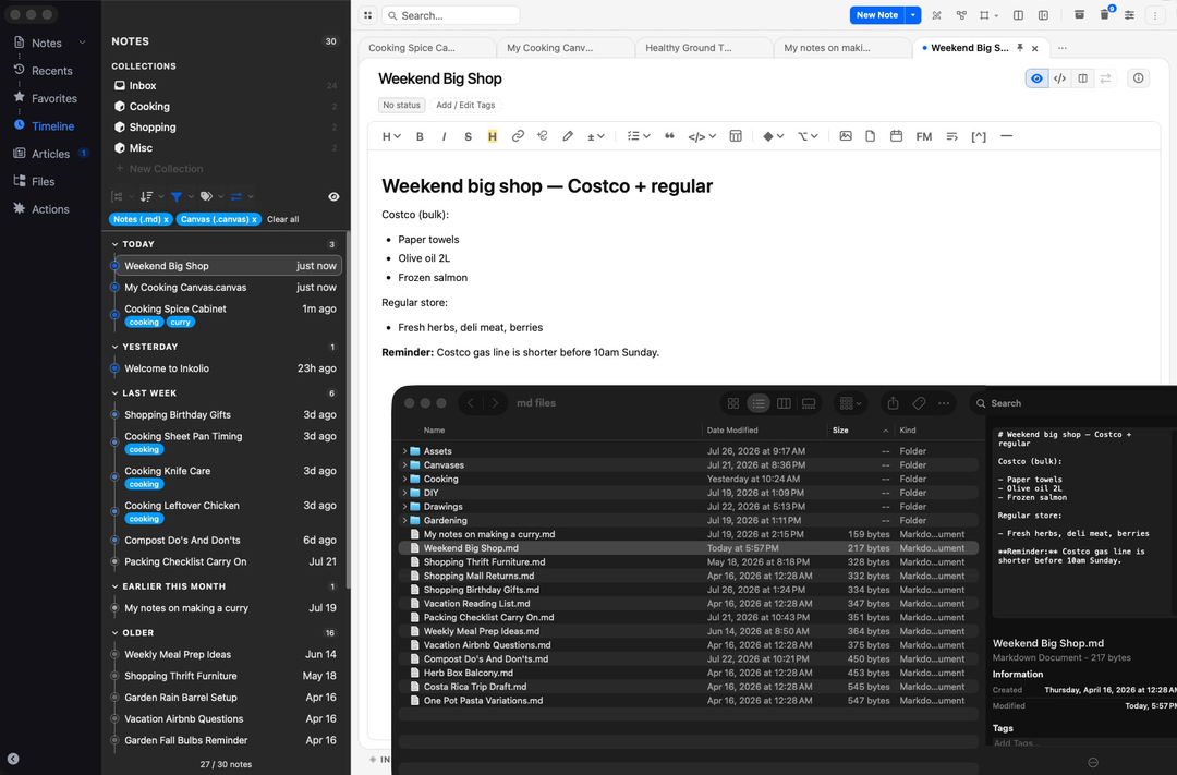 File tree with linked local folders